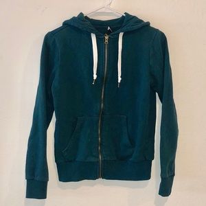 Teal zip-up hoodie
